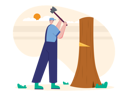 پیش‌نمایش فایل lumberjack-cutting-tree-7072568 از پک نجاری