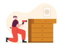 پیش‌نمایش فایل woman-carpenter-drilling-on-cupboard-7072550 از پک نجاری