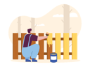 پیش‌نمایش فایل worker-painting-garden-fence-7072554 از پک نجاری