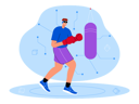 پیش‌نمایش فایل boy-boxing-using-metaverse-tech-7208278 از پک متاورس