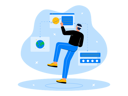 پیش‌نمایش فایل businessman-using-metaverse-tech-7208283 از پک متاورس
