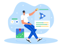 پیش‌نمایش فایل happy-businessman-using-metaverse-tech-7208255 از پک متاورس