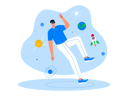 پیش‌نمایش فایل man-experiencing-space-using-metaverse-tech-7208287 از پک متاورس