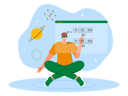 پیش‌نمایش فایل man-learning-using-metaverse-tech-7208262 از پک متاورس
