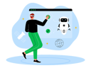 پیش‌نمایش فایل man-working-on-tech-using-metaverse-tech-7208258 از پک متاورس