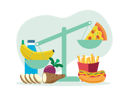 پیش‌نمایش فایل comparison-between-fast-food-and-healthy-food-7358565 از پک رژیم و تناسب اندام