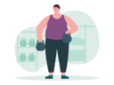 پیش‌نمایش فایل fat-man-lifting-kettlebell-7358575 از پک رژیم و تناسب اندام