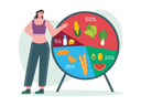 پیش‌نمایش فایل fit-woman-showing-balanced-diet-7358593 از پک رژیم و تناسب اندام