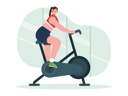 پیش‌نمایش فایل girl-exercising-on-gym-cycle-7358609 از پک رژیم و تناسب اندام