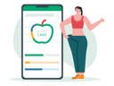 پیش‌نمایش فایل girl-using-fitness-tracking-app-7358607 از پک رژیم و تناسب اندام