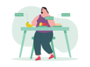 پیش‌نمایش فایل obese-girl-feeling-conscious-about-weight-gain-from-eating-7358586 از پک رژیم و تناسب اندام