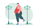 پیش‌نمایش فایل obese-man-running-for-weight-loss-7358591 از پک رژیم و تناسب اندام