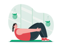 پیش‌نمایش فایل woman-doing-workout-at-home-7358576 از پک رژیم و تناسب اندام