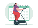 پیش‌نمایش فایل woman-on-a-fitness-workout-regime-7358585 از پک رژیم و تناسب اندام