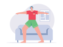 پیش‌نمایش فایل boy-do-exercise-at-home-while-wearing-headphones-7807646 از پک ورزش