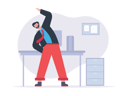 پیش‌نمایش فایل businessman-do-quick-exercise-at-office-workplace-7807649 از پک ورزش