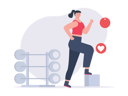 پیش‌نمایش فایل girl-doing-aerobics-at-gym-7807664 از پک ورزش