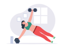 پیش‌نمایش فایل girl-doing-workout-using-dumbbells-7807674 از پک ورزش