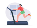 پیش‌نمایش فایل girl-running-on-treadmill-7807675 از پک ورزش