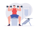 پیش‌نمایش فایل man-building-chest-using-dumbbells-7807650 از پک ورزش