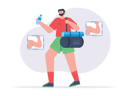 پیش‌نمایش فایل man-entering-gym-with-duffel-bag-7807651 از پک ورزش