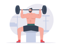 پیش‌نمایش فایل man-lifting-barbell-at-gym-7807673 از پک ورزش