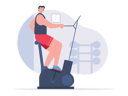 پیش‌نمایش فایل man-riding-exercise-bike-7807645 از پک ورزش