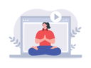 پیش‌نمایش فایل woman-doing-online-meditation-class-7807678 از پک ورزش