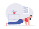 پیش‌نمایش فایل woman-doing-plank-exercise-7807676 از پک ورزش