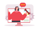 پیش‌نمایش فایل female-technical-service-operator-7883818 از پک بازاریابی