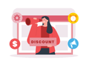 پیش‌نمایش فایل girl-doing-discount-marketing-7883833 از پک بازاریابی