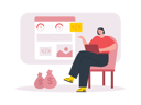 پیش‌نمایش فایل girl-making-money-through-freelance-development-project-7883811 از پک بازاریابی