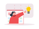 پیش‌نمایش فایل girl-with-marketing-idea-7883838 از پک بازاریابی