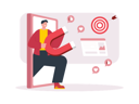 پیش‌نمایش فایل man-with-customer-attraction-target-7883819 از پک بازاریابی
