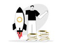 پیش‌نمایش فایل man-launching-financial-startup-8020306 از پک معامله