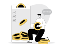 پیش‌نمایش فایل man-saving-money-in-online-app-8020291 از پک معامله