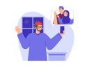 پیش‌نمایش فایل muslim-boy-meeting-parents-via-video-call-8340325 از پک روزه داری رمضان