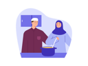 پیش‌نمایش فایل muslim-couple-cooking-food-in-kitchen-8340338 از پک روزه داری رمضان