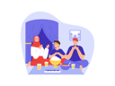 پیش‌نمایش فایل muslim-family-praying-before-eating-8340336 از پک روزه داری رمضان