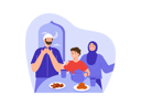 پیش‌نمایش فایل muslim-family-praying-before-eating-food-8340350 از پک روزه داری رمضان