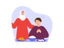 پیش‌نمایش فایل muslim-kid-praying-before-eating-8340365 از پک روزه داری رمضان