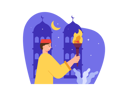 پیش‌نمایش فایل muslim-man-holding-fire-torch-8340352 از پک روزه داری رمضان