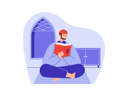 پیش‌نمایش فایل muslim-man-reading-quran-book-8340347 از پک روزه داری رمضان