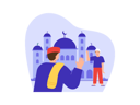 پیش‌نمایش فایل muslim-men-meeting-outside-mosque-8340360 از پک روزه داری رمضان