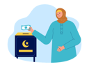 پیش‌نمایش فایل hijab-girl-put-money-in-donation-box-8549098 از پک مسلمان