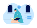 پیش‌نمایش فایل hijab-girl-reading-holy-book-8549060 از پک مسلمان