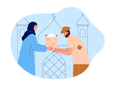 پیش‌نمایش فایل hijjab-girl-giving-alms-to-others-8549072 از پک مسلمان
