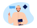 پیش‌نمایش فایل islamic-man-holding-quran-book-8549080 از پک مسلمان
