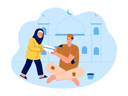 پیش‌نمایش فایل little-muslim-girl-giving-arm-to-poor-8549096 از پک مسلمان