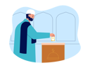 پیش‌نمایش فایل muslim-beard-man-put-money-in-donation-box-8549088 از پک مسلمان